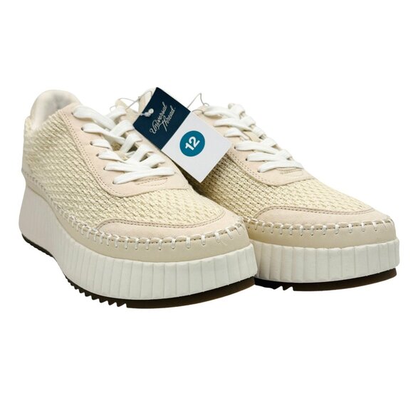 Universal Thread Platform Sneakers Light Beige Womens Size 12 Textured Knit NWT - Picture 1 of 8